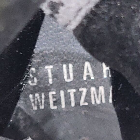 Stuart Weitzman Black Soft Leather Knee High OTK Tall Heel Boots Size Womens 8M - Picture 3 of 16